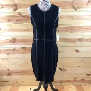NWOT Calvin Klein back knit sheath dress L